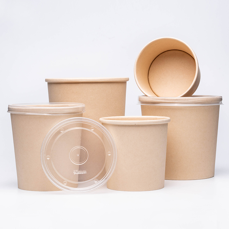 Recipiente de sopa de papel