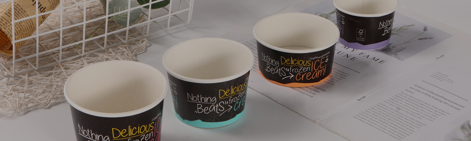 Copo de papel para sorvete