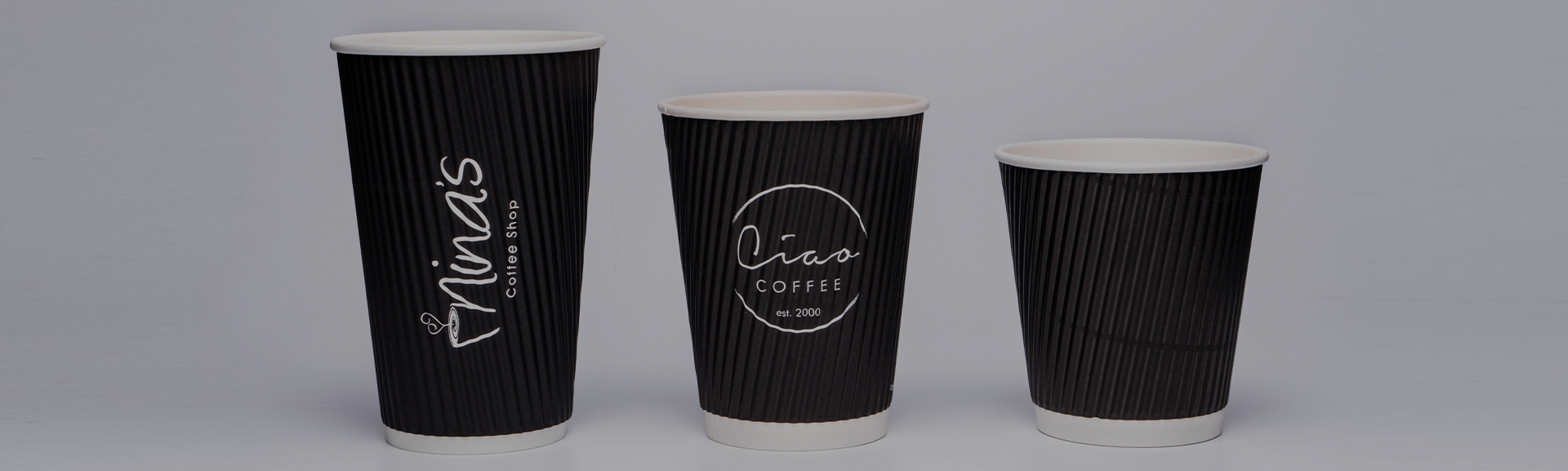 Copo de papel de parede ondulado